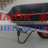 100L Wooden Handle Wheelbarrow With One Wheel thumbnail-1