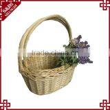 S&D Cheap Price Handmade Water Proof Wicker Disposable Willow Oval Gift Basket With Handle thumbnail-2