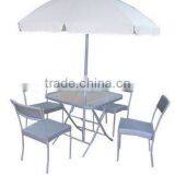 1Table+4Chairs+1Umbrella Garden Set thumbnail-1