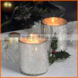 Wholesale Silver Crackle Glass Votive Candle Holders thumbnail-1