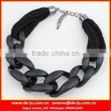 Black Short Necklace With Lobster Clasp thumbnail-1