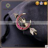 Moon Red Alloy Brooch Women thumbnail-3