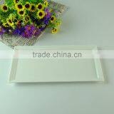 High Quality White Rectangle Porcelain Plate Stock for Hotel thumbnail-1