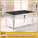 Dining Room Furniture Marble Stainless Steel Dining Table for 6 People thumbnail-6