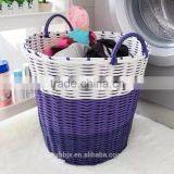 Set of Three Handmade Plastic Woven Laundry Basket With Handles thumbnail-3