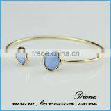 Personalized Glass Infinity Bracelet With Birthstone Charm thumbnail-3