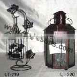 Mini Antioue Candle Holder Rose Gold Metal Lantern thumbnail-3