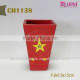 Ceramic Christmas Flower Receptacle thumbnail-1