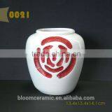 Red Ceramic Flower Vases thumbnail-1