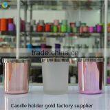 Rose Gold Electroplated Glass Frosted Sprayed Jar Candle thumbnail-4