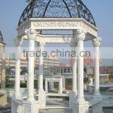 Garden Decoration Natural Stone Marble White Marble Outdoor Garden Gazebo thumbnail-3