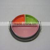 Smiling Face Shaped Colorful Stoneware Snack Tray thumbnail-1