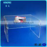 OEM Living Room Furniture Transparent Modern Acrylic Lucite Waterfall Coffee Console Table thumbnail-3