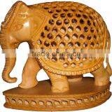 Wooden Elephant Statues/custom Wood Carving thumbnail-1
