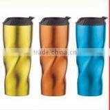16oz Stainless Steel Travel Mug, Starbucks Style, Twist Body thumbnail-1
