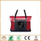 Custom Rhinestone Initial Tote Bag Red thumbnail-1