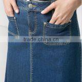 Factory Directly Sale New Ladies Flared Long Denim Skirt thumbnail-4
