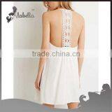 Sinslet Dress for Women Plain White Dress With Lace Back thumbnail-1