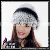 CX-C-246A High Quality Hot New Design Ladies Rex Rabbit Fur Hat thumbnail-4