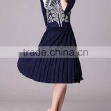 Black Women High Neck Sweater Dress thumbnail-1