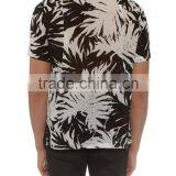 Palm Leaf Print Short Sleeved Shirt With Chest Pocket thumbnail-3
