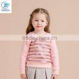Girls Winter Stripe T Shirt Decorated With Sequins Children's Fleece Pullover Top Designs For Girls thumbnail-1