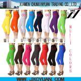Women Multi Colors Custom Cotton Wholesale Cropped Leggings thumbnail-1