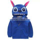 Front Open Sweatshirt Custom Kids Animal Thick Fleece Zipper Hoodies thumbnail-2