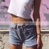 Runwaylover 5275 High Quality Ladies Sexy High Waist Denim Shorts thumbnail-1