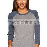 Next Level Apparel Tri-Blend Unisex 3/4 Raglan Sleeve Tee - Made From 50% Polyester, 25% Cotton and 25% Rayon thumbnail-3