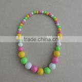 Baby Girl Necklaces Round Pearl Jewelry Colorful Kids Clothing Decor thumbnail-2