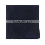 Hand-rolled Borders Solid Navy Silk Hanky thumbnail-1