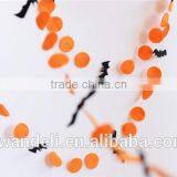 Felt Orange and Black Halloween Garland, Bat Garland, Halloween Decorations thumbnail-2
