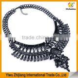 Wholesale Fashion Statement Necklace, Gold Necklace Jewelries With Colorful Diamond Stone thumbnail-5