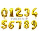 Hot Sale 32 Inch Gold Silver Color Foil Number Balloons for Party Decoration thumbnail-2