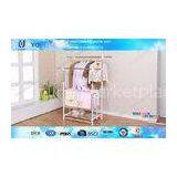 Simple Style Space-saving Folding Clothes Rack Clothing Drying Hanger Inside or Outside thumbnail-1