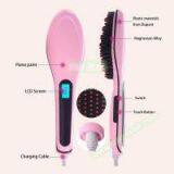 Electric Hair Straighteners Comb Brush thumbnail-2