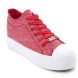 Preppy Look Women\'\'s Fashion Red Floral Print Lace Up Sneakers