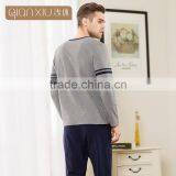 Best Price Qianxiu Long Sleeved Stylish Knit Cotton Couple Men Comfort Pajama thumbnail-3