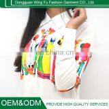White Printing Long Sexy Casual Colorful Beach Dress thumbnail-1