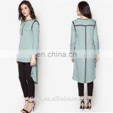 New Model Islamic Abaya Muslim Tunic Dress Tops Long Sleeve Islamic Ladies Blouse thumbnail-1