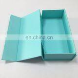 Luxury Cardboard Box Folding Gift With Green Ribbon With Magnet Close thumbnail-2