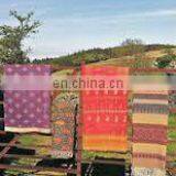 old vintage cotton sari recycled kantha quilts Indian sari quilts wholesale manufacturer