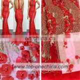 China wholesale 3d lace fabric/3d beaded lace fabric/3d lace fabric beads bridal for wedding party
