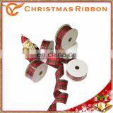 10 Yards 1.5 Inch Red and Green Plaid Christmas Ribbon Available thumbnail-3