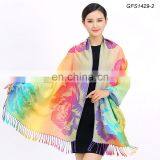 Customized Colorful Fashion Girl Thick Wool Pashmina Stole thumbnail-3