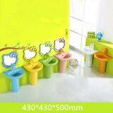 Small size colorful ceramic pedestal basin for small children used