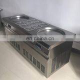 2+10 Double Compressors Flat Pan Fried Ice Cream Maker thumbnail-2