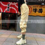 TWOTWINSTYLE Casual Trousers For Women High Waist Bandage Chain Eyelets Elastic Ankle Length thumbnail-5