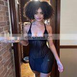 Lady Elegant Casual Mesh Women Party One Piece Sexy Sling Dresses thumbnail-2